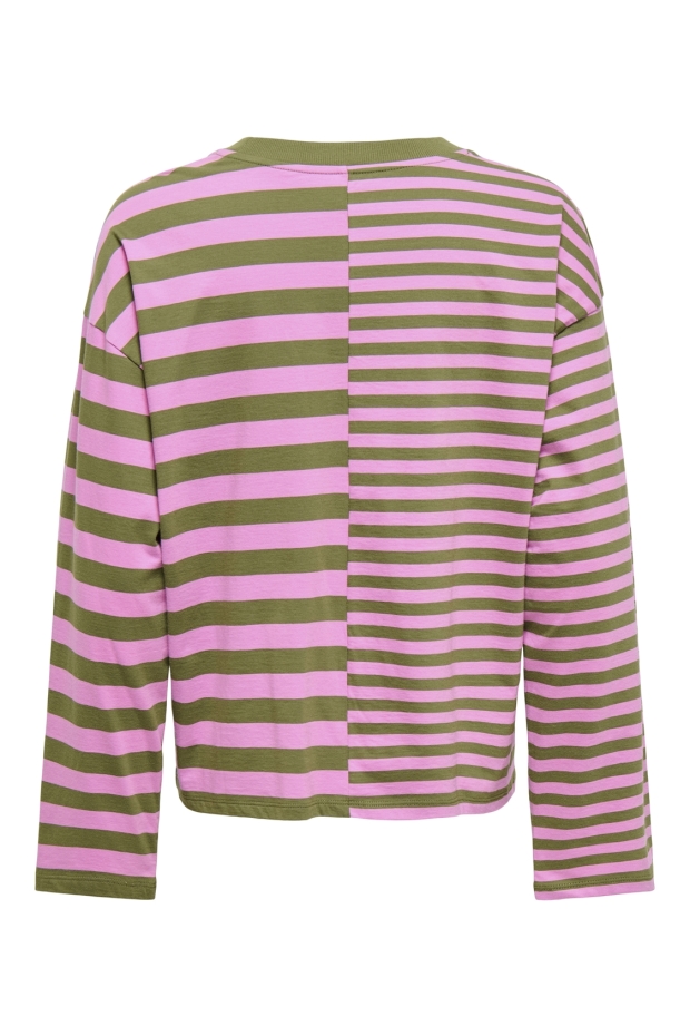 Only ONLANE L/S TOP CS JRS 15399967 Sphagnum Cyclamen neckline spagnum