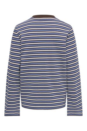 Only Only onlleia stripe l/s top jrs noos T-shirt Lange mouw cloud dancer