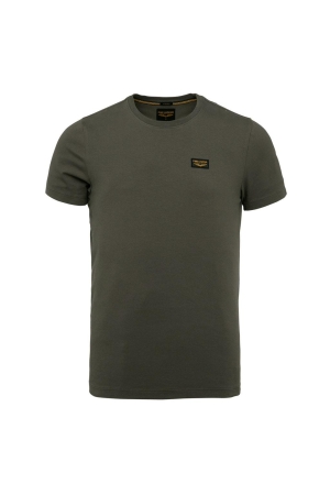 PME Legend PME Legend short sleeve r-neck cotton elastan Basic T-shirts 8039 - beluga