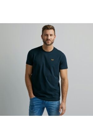 PME Legend PME Legend short sleeve r-neck cotton elastan Basic T-shirts 5073 - sky captain