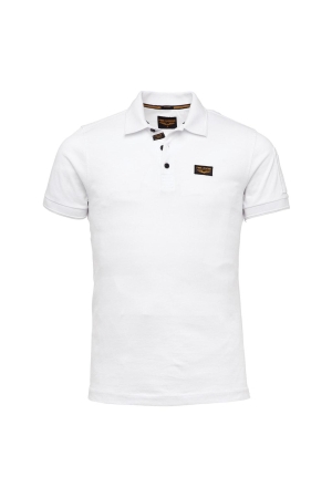 PME Legend PME Legend short sleeve polo cotton elastan p Poloshirts 7003 - bright white