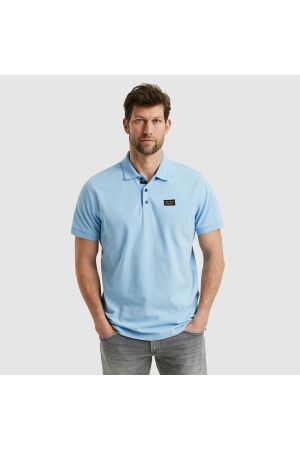 PME Legend PME Legend short sleeve polo cotton elastan p Poloshirts 5326 - airy blue