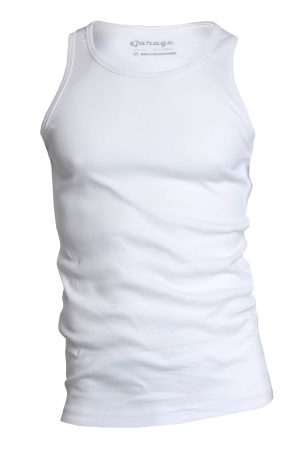 Garage Garage semi bodyfit singlet Tops en Singlets white