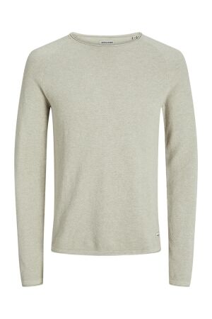 J&J Premium J&J Premium jjehill knit crewneck Trui oatmeal