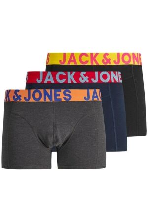 Jack & Jones Jack & Jones jaccrazy solid trunks 3 pack Boxershorts black navy blazer 12151349
