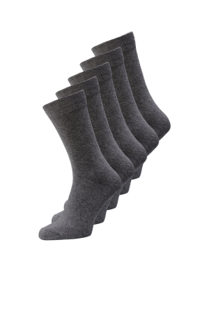 Jack & Jones Jack & Jones jacjens sock 5 pack noos 12113085 Sokken dark grey melange