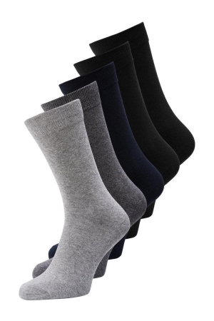 Jack & Jones Jack & Jones jacjens sock 5 pack noos 12113085 Sokken dark grey melange black 12113085