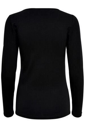 Only Only 15204712 onllive love l/s o-neck top T-shirt Lange mouw black 15204712