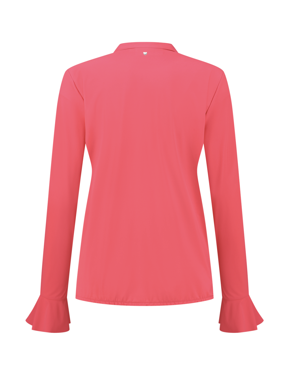 Gezichtsvermogen drempel straal Helena Hart 7257 blouse ruche T-shirt Lange mouw koraal | Expresswear.nl