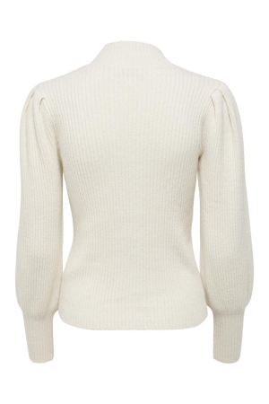 Only Only onlkatia l/s highneck pullover knt noos Trui whitecap gray w. melange