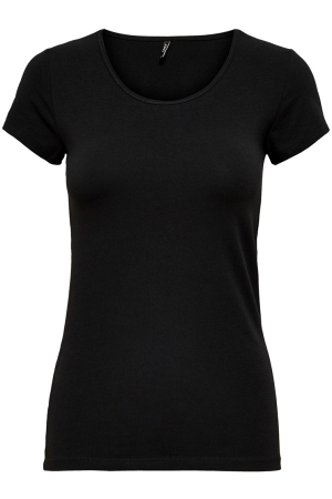 Only Only 15205059 onllive love life s/s o-neck top T-shirt Korte mouw black 15205059