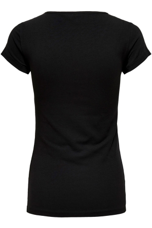 Only Only 15205059 onllive love life s/s o-neck top T-shirt Korte mouw black 15205059