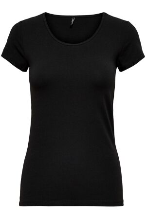 Only Only 15205059 onllive love life s/s o-neck top T-shirt Korte mouw black 15205059