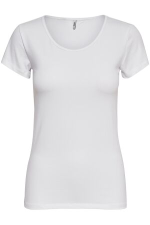 Only Only 15205059 onllive love life s/s o-neck top T-shirt Korte mouw white 15205059