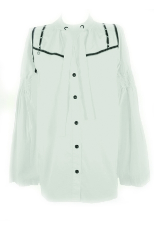 ZIP73 ZIP73 w22/136/07 blouse studjes Blouse 01 off white/zwart