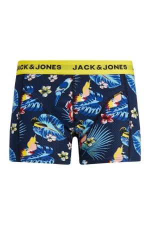 Jack & Jones Jack & Jones jacflower bird trunks 3 pack noos Boxershorts surf the web black - black