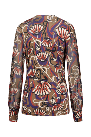 Helena Hart Helena Hart 7458jen - overslag top silky jenna T-shirt Lange mouw paars