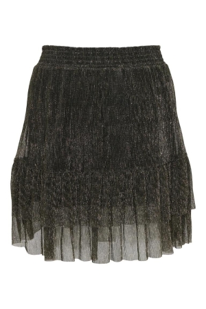 Only Only onlmiana plisse glitter skirt jrs black gold metallic