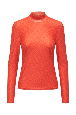 Only Only onllaura l/s top cs jrs T-shirt Lange mouw orange.com paris