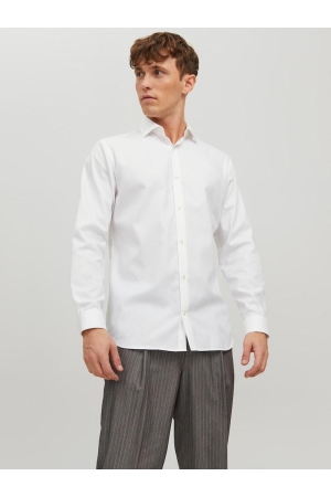 J&J Premium J&J Premium jprblaparker shirt l/s noos Overhemd white slim fit