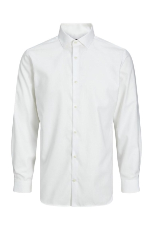 J&J Premium J&J Premium jprblaparker shirt l/s noos Overhemd white slim fit