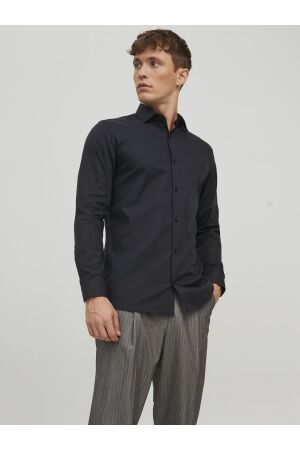 J&J Premium J&J Premium jprblaparker shirt l/s noos Overhemd black slim fit