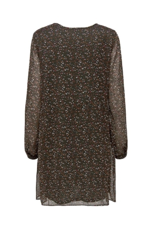 Only Only onlriley l/s v-neck button dress ex ptm Jurk rosin elodie