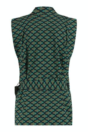Studio Anneloes Studio Anneloes florine sls graphic blazer 08181 Gilets 7473 army/emerald