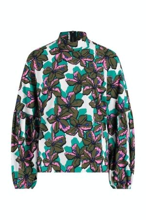Studio Anneloes Studio Anneloes joy flower blouse 08186 1174 off white/army
