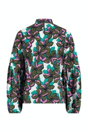 Studio Anneloes Studio Anneloes joy flower blouse 08186 1174 off white/army