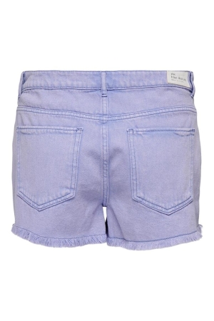 Only Only onlyori mw acid raw shorts pnt Korte broeken deep periwinkle acid wash
