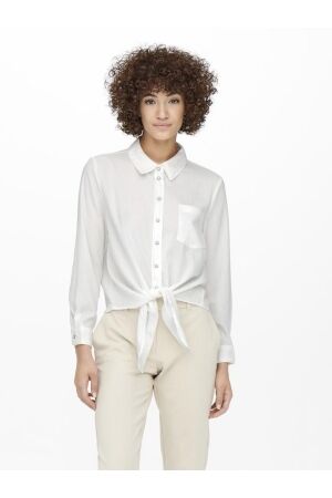 Only Only onllecey ls knot shirt noos wvn 15195910 Blouse cloud dancer