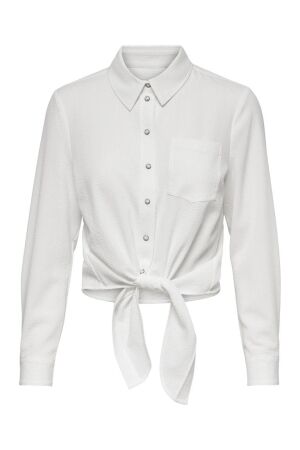 Only Only onllecey ls knot shirt noos wvn 15195910 Blouse cloud dancer