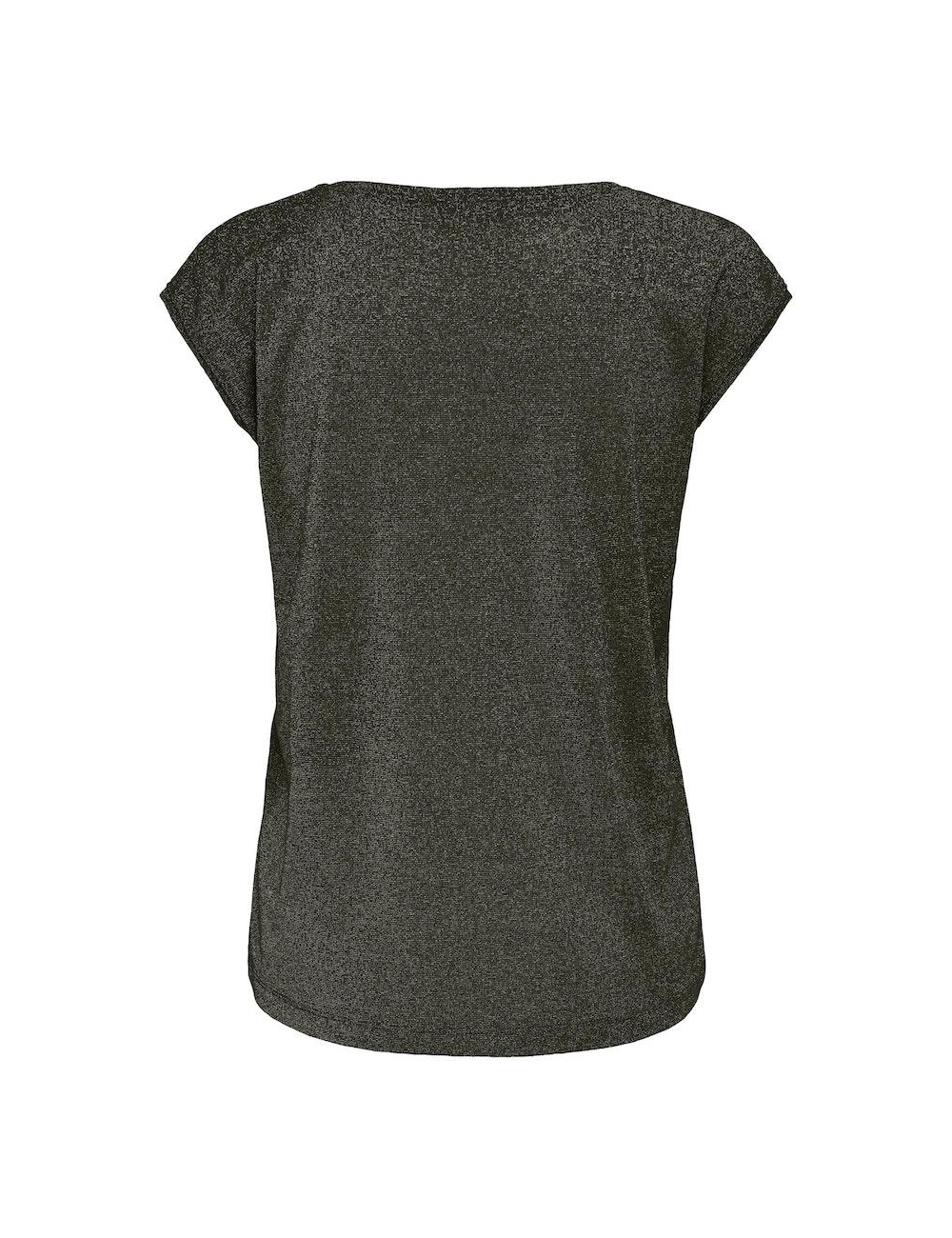 Only onlsilvery s/s v neck lurex top jrs noos T-shirt Korte mouw rosin tone  in tone lurex