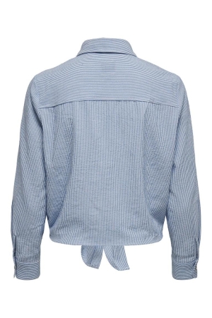 Only Only onllecey ls knot shirt noos wvn 15195910 Blouse cloud dancer medium blue
